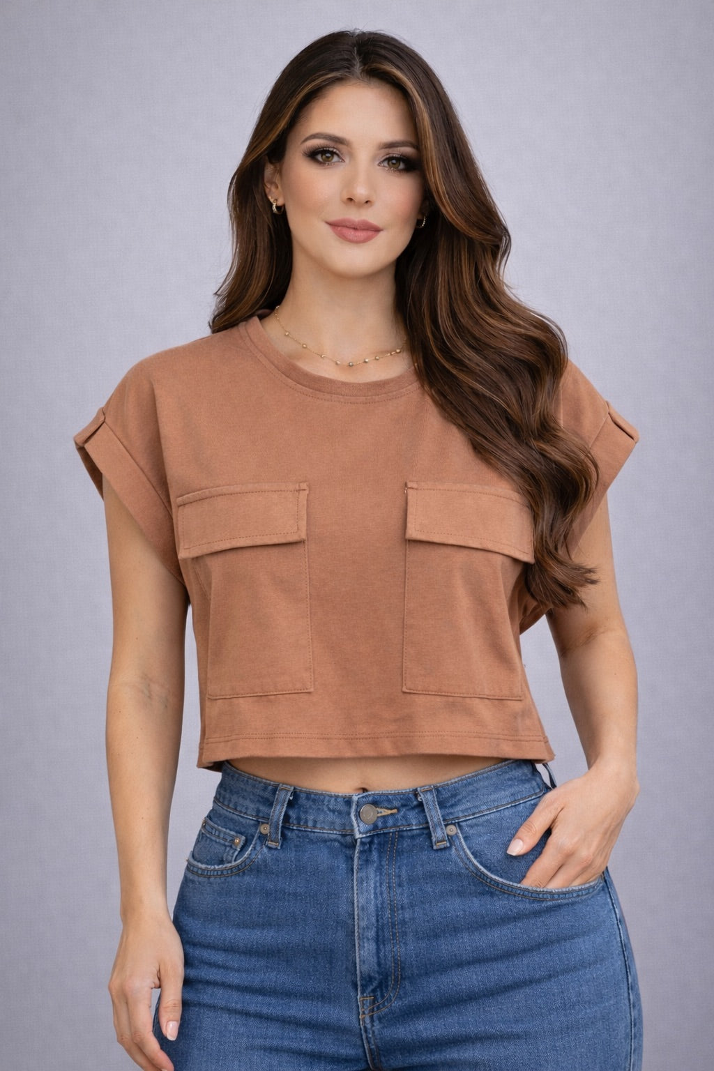 BLUSA CARGO MANGA CORTA