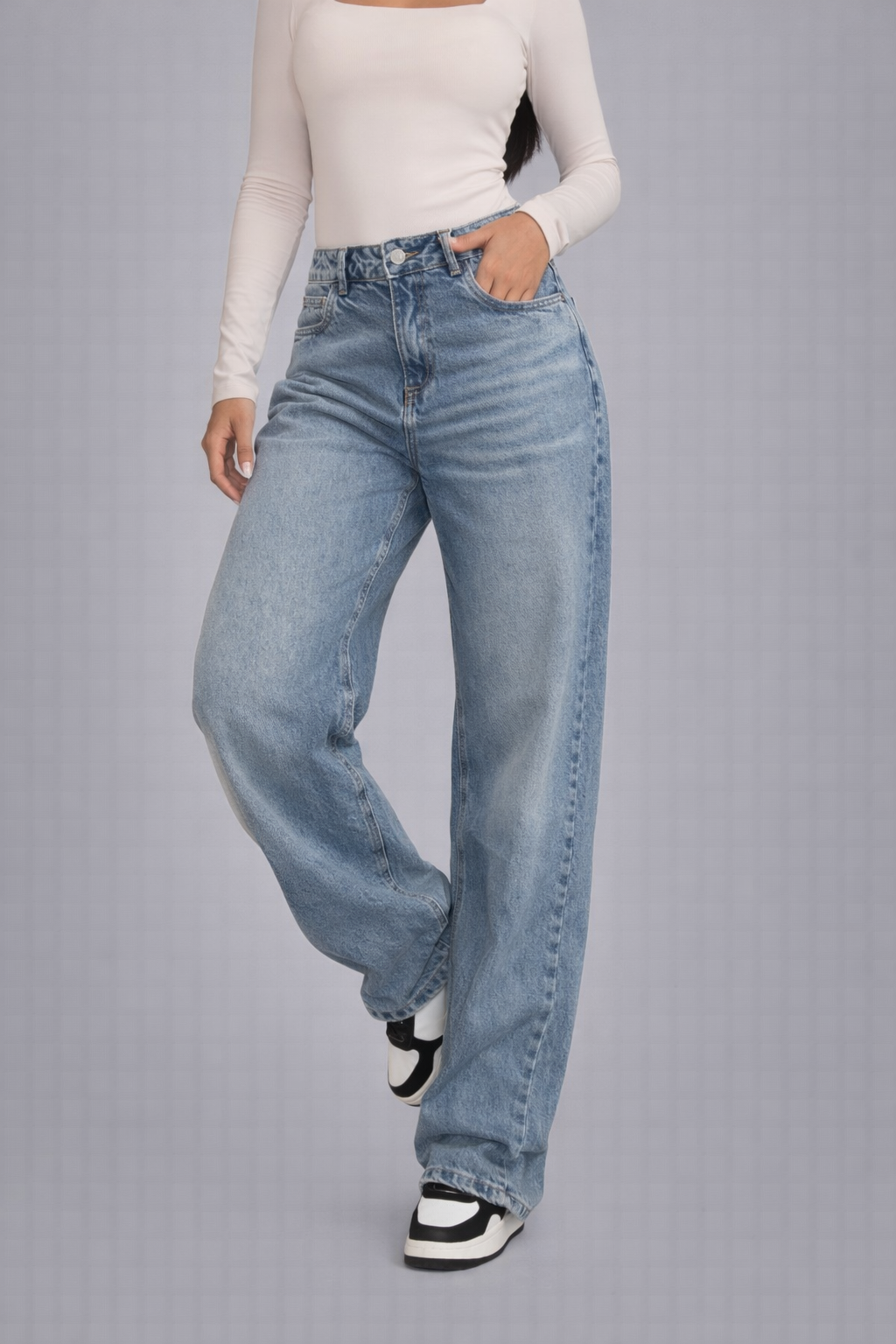 WIDE LEG JEANS RIGIDO AZUL CLARO MIA