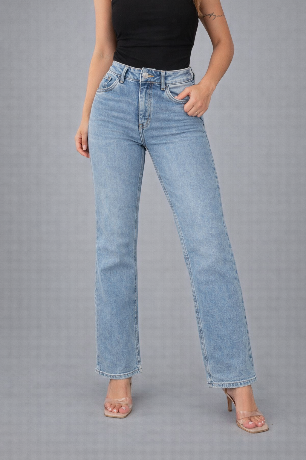 WIDE LEG JEANS AZUL CLARO MIA